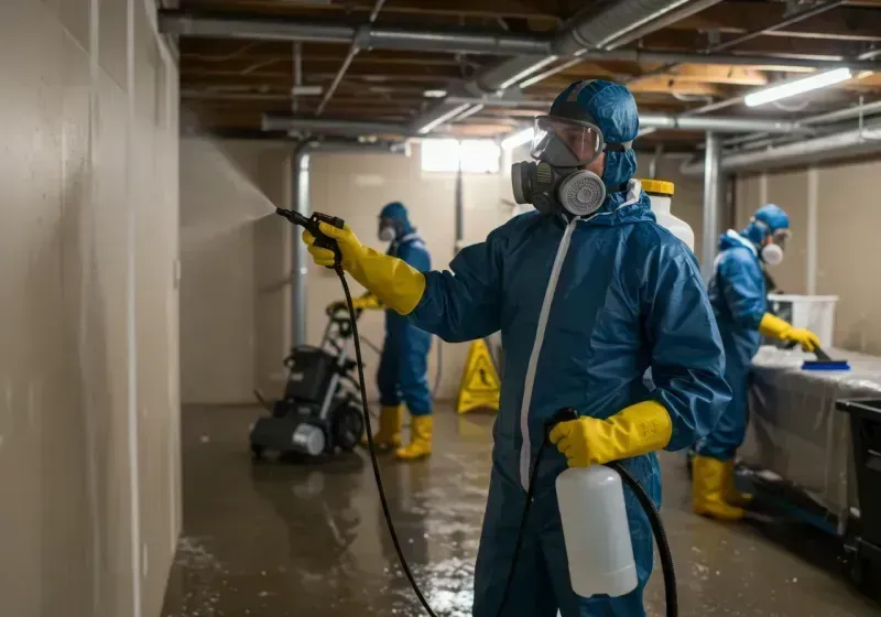 Basement Sanitization and Antimicrobial Treatment process in Crandon Lakes, NJ